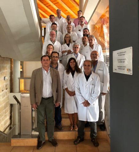 Giuseppe Parma con los catadores